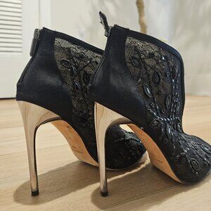 BCBGMaxAzria Jewel Embellished Booties, Size US 10